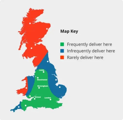 Areas We Cover Map